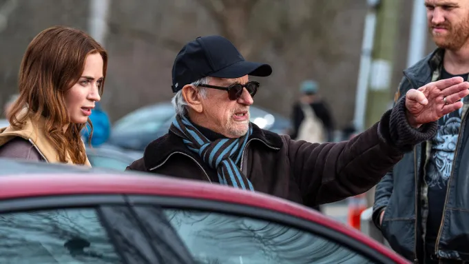 Spielberg on filming site of Disclosure Day