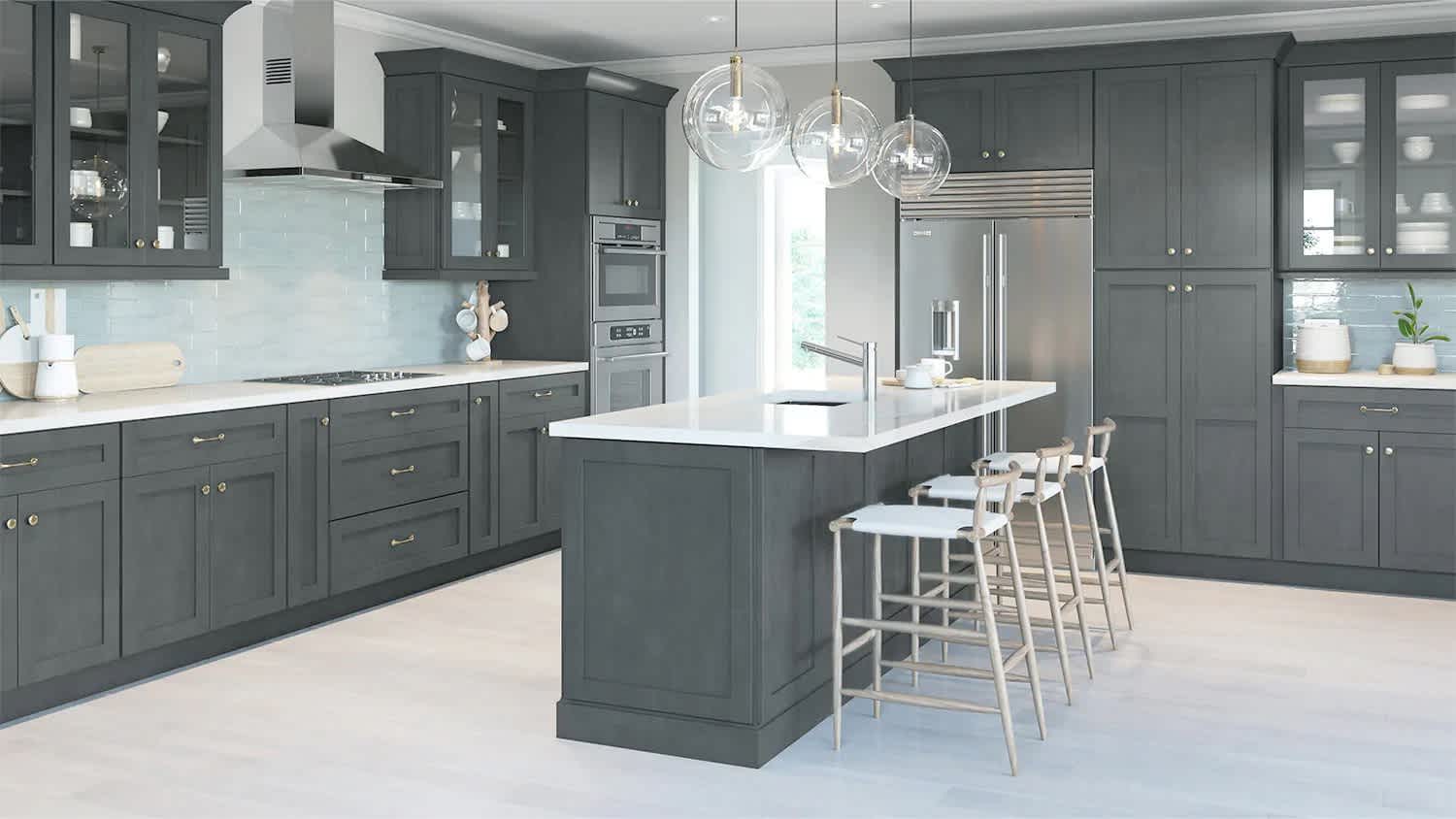 Grey kitchen photo