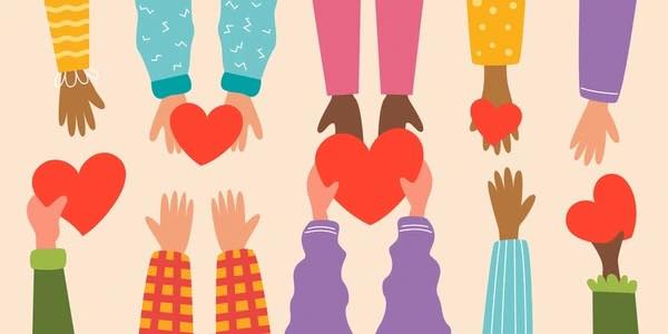 Hearts and Hands Illustration