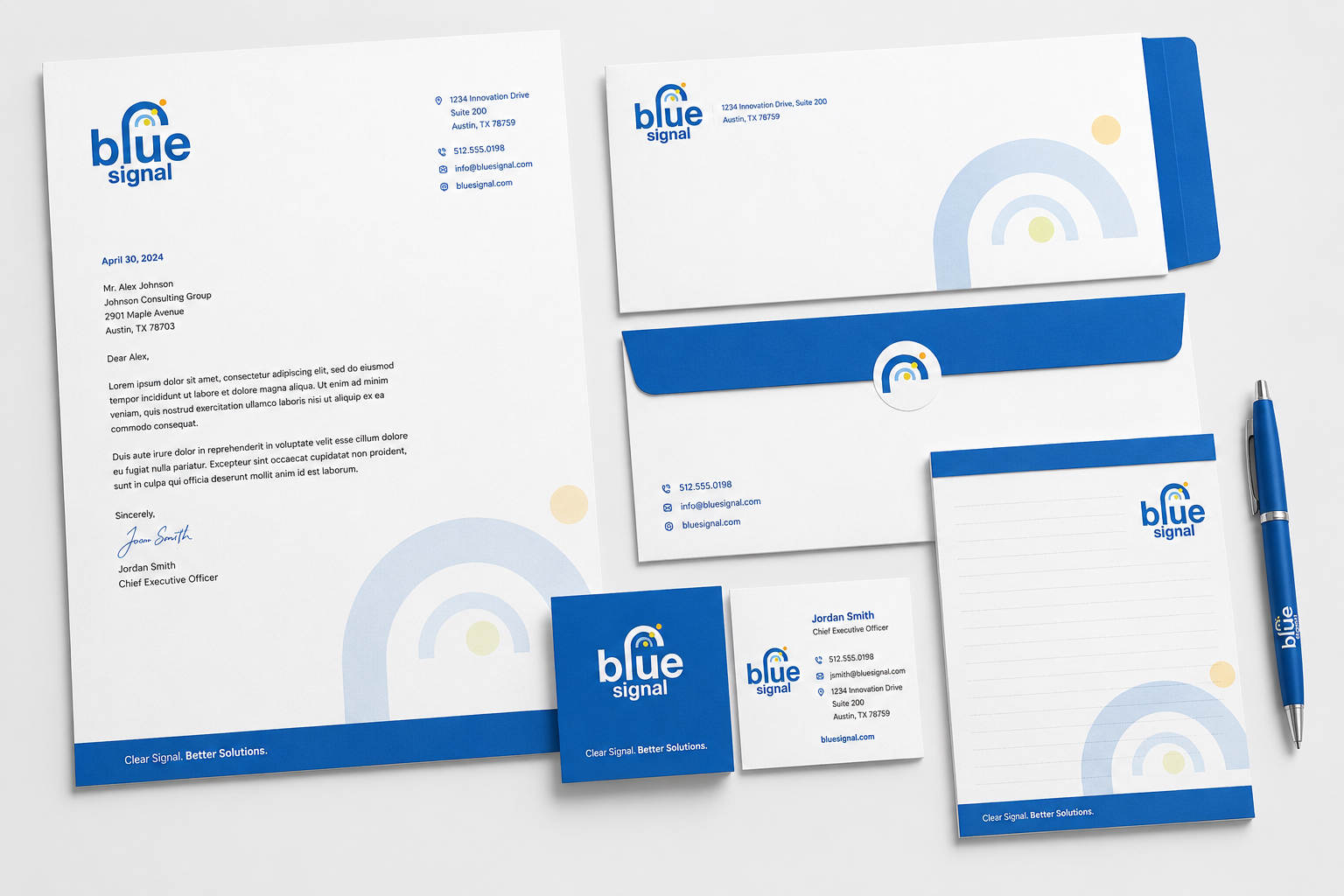 Blue Signal identity logo concept