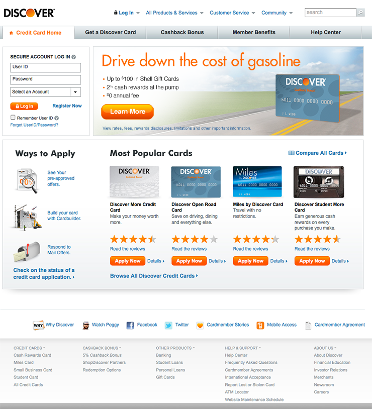 Discover Card Shell campaign marquee graphic