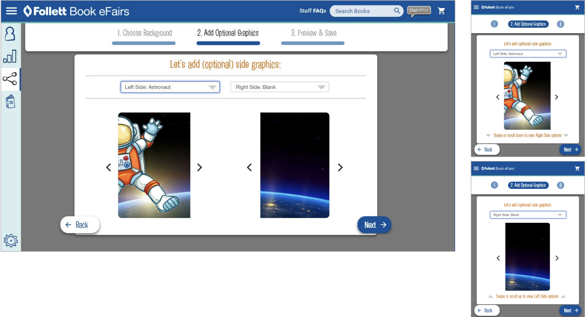 Banner tool step two optional graphics desktop and mobile views
