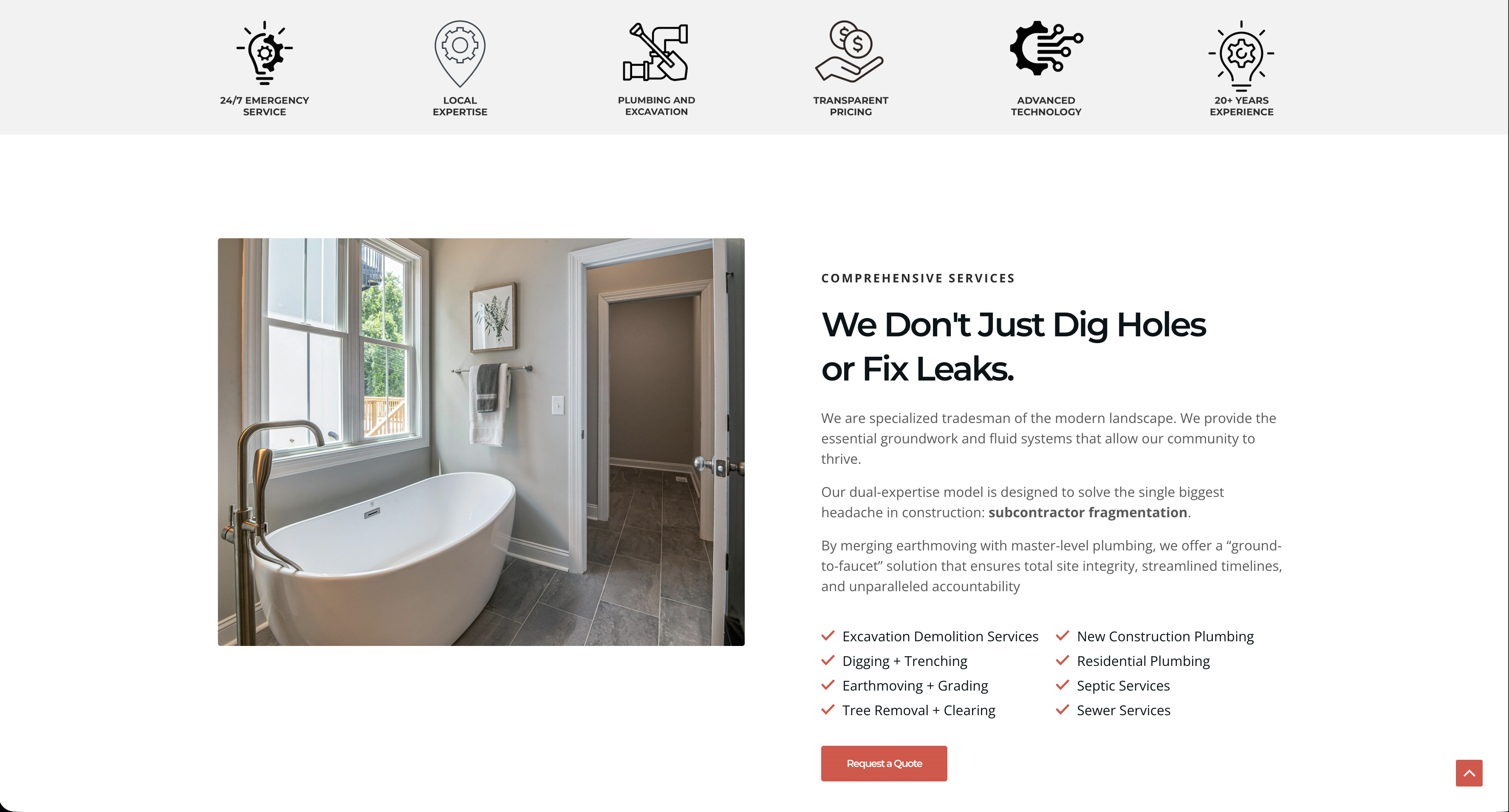 PE Industries website redesign example